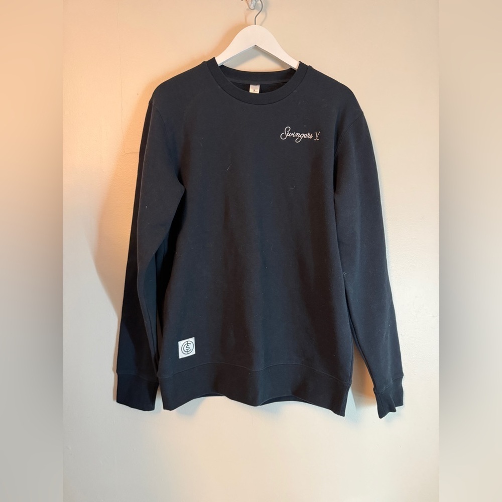 Straight Down Swingers Golf Club Logo Men’s Crew Sweatshirt Blue Medium